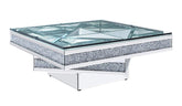 Coffee Table, Mirrored and Faux Diamonds